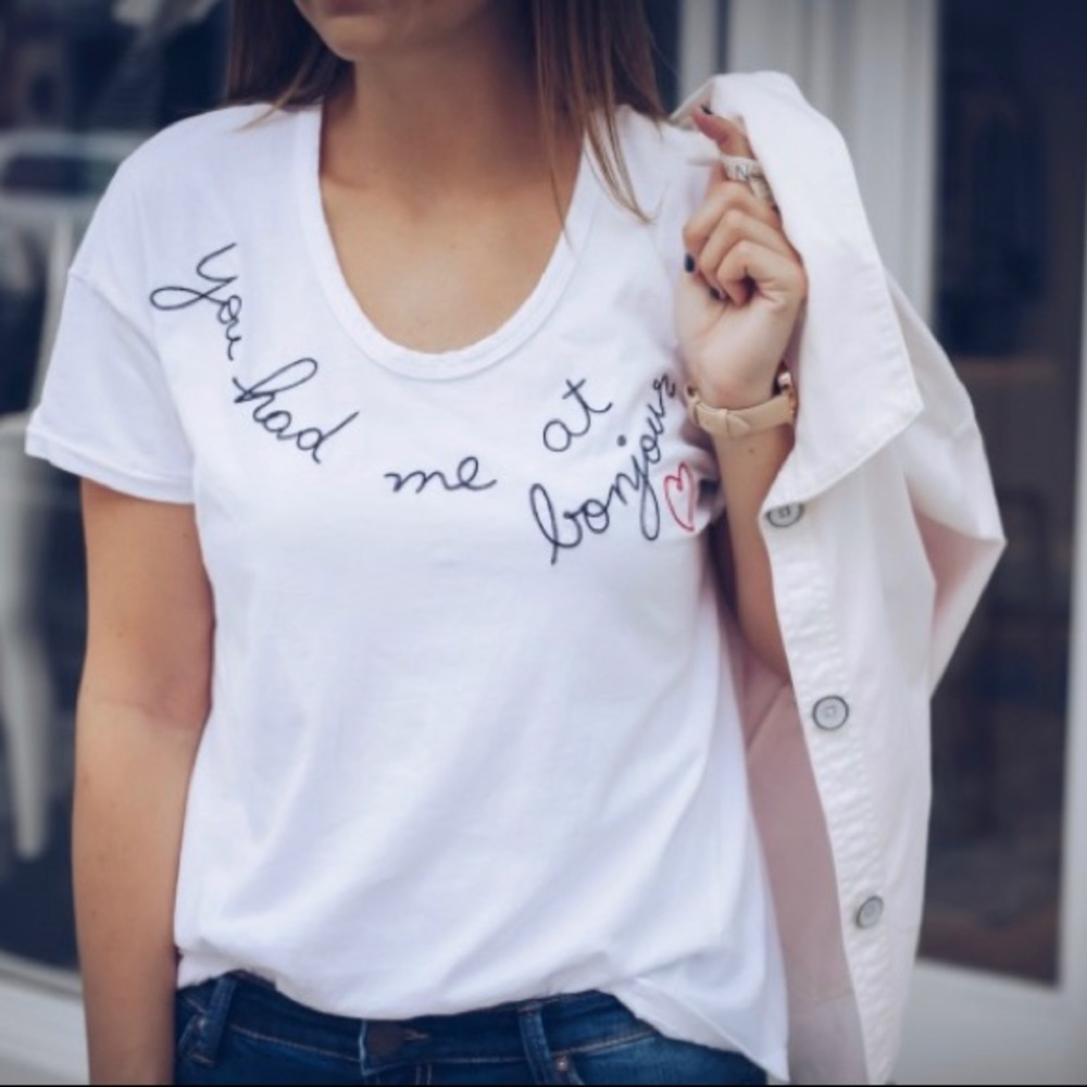Sundry Bonjour Tee Shirt